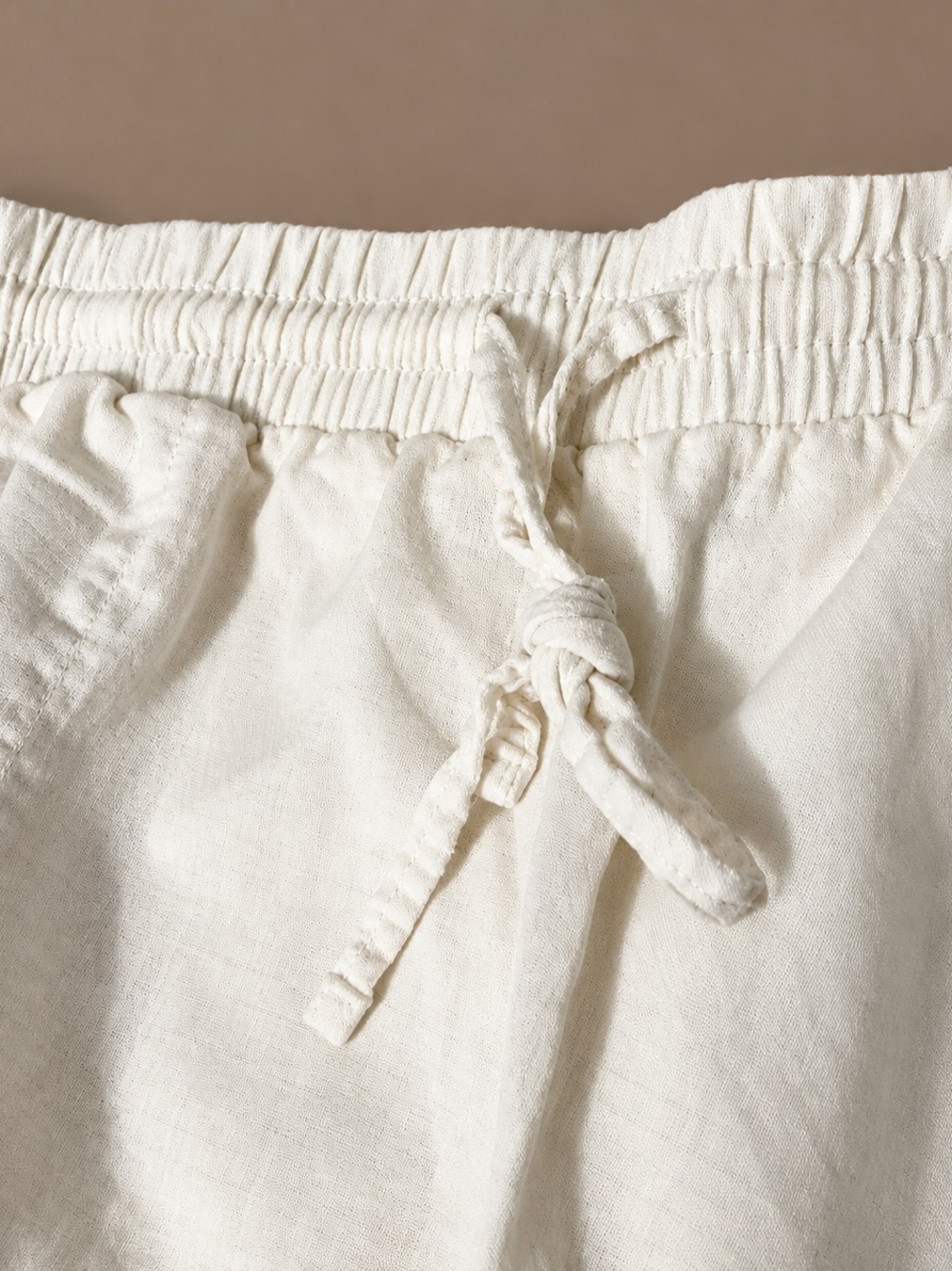 BRIGGS Crop Pants White Drawstring Ruched Hem Size 14 Lagenlook - Picture 5 of 14